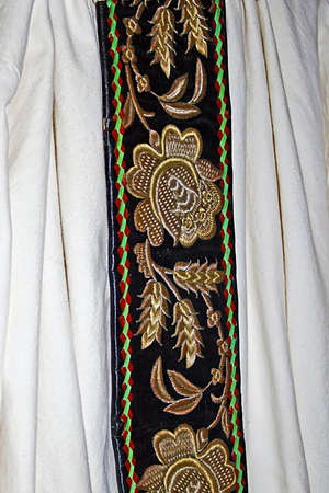 Old traditional Romanian folk costume  Specific Banat, Romania の写真素材