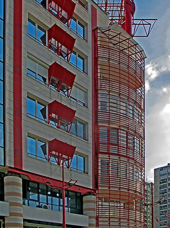 Part of one building from Belgrade, Serbia の写真素材