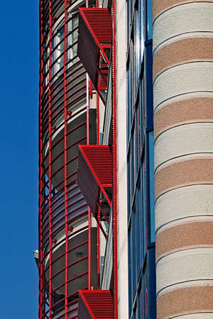 Part of one modern building from Belgrade, Serbia の写真素材