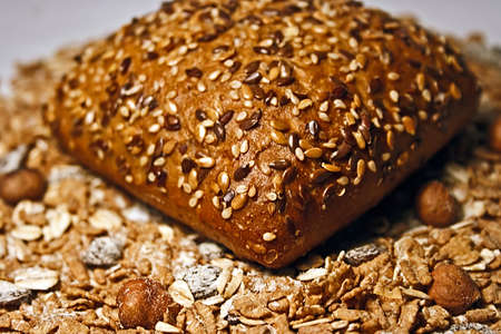 Assortment of freshly baked bread  Traditional romanian culture の写真素材