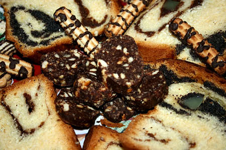 Assortment of freshly baked bread  Traditional romanian culture の写真素材