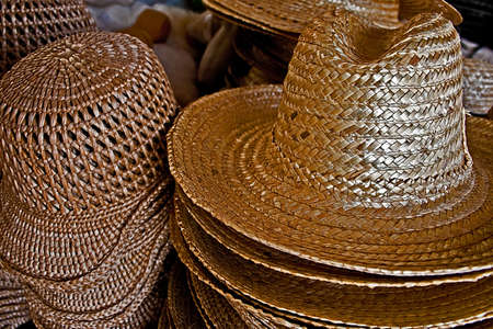 Romanian traditional straw hats Corund area, Transylvania の写真素材