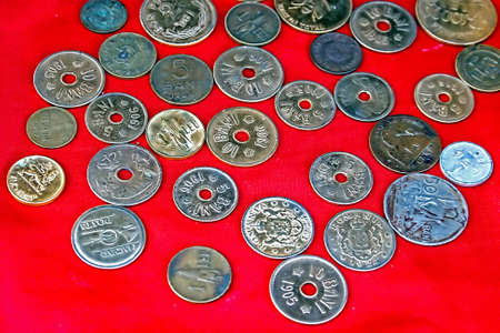 Old coins of different nationalities, from different periodsの写真素材