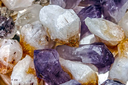 Mineral crystals and stones in various structuresの写真素材