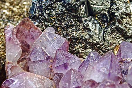 Mineral crystals and stones in various structuresの写真素材