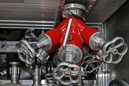Equipment in a fire car, prepared for surgery の写真素材