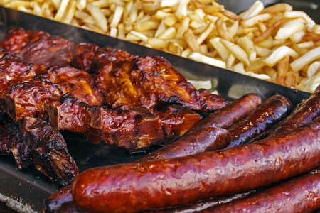 Different dishes, placed in vessels to be served の写真素材