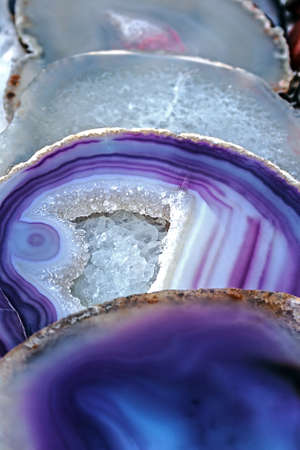 Mineral crystals and stones, with energy effect, in different structures の写真素材