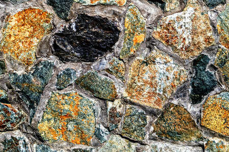 Background wall decorative made from mountain stone.の写真素材