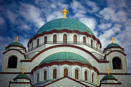 St. Sava temple in Belgrade, Serbia. Detail
