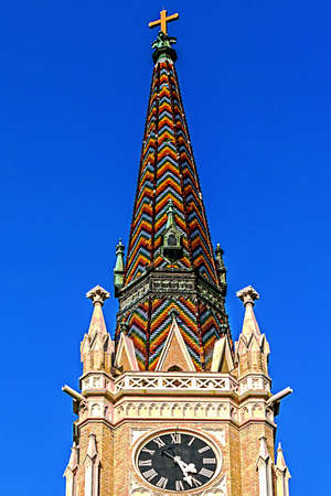 NOVI SAD, SERBIA - OCTOBER 11, 2014: The Name of Mary Church is a Roman Catholic church dedicated to the feast of Holy Name of Mary. Detailのeditorial素材