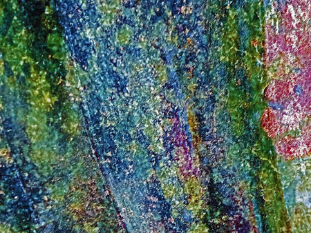Textile material printed with abstract designs marbled.