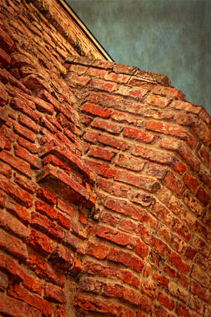 Old photo with detail of fortress wall from Maria Theresia Bastion, Timisoara, Romania. Vintage processed.のeditorial素材