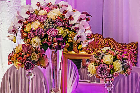 Special arrangement for the wedding dinner party.の写真素材