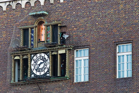 SZEGED, HUNGARY - MAY 22, 2016: Music Clock in Szeged on MARCH 11, 2011. Famous Medieval Musical Clock at Dom Square in Szeged, Hungary.のeditorial素材