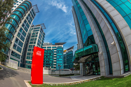 BELGRADE, SERBIA - OCTOBER 21, 2017: Office buildings ensemble located in a new business center on...
