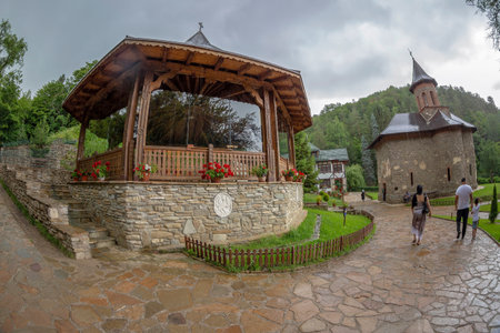PRISLOP, ROMANIA - JUNE 14, 2018: Inside the area dedicated to the Prislop Monastery, Romania, where...