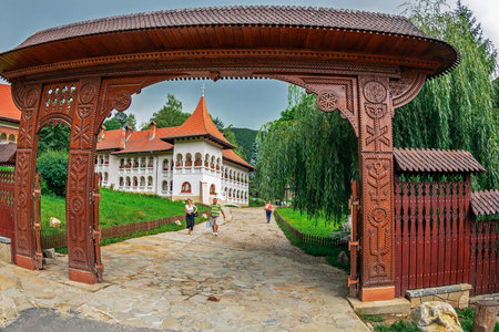PRISLOP, ROMANIA - JUNE 14, 2018: Inside the area dedicated to the Prislop Monastery, Romania, where...