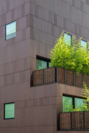 Background with detail of new architecture building. Minimalism.の写真素材