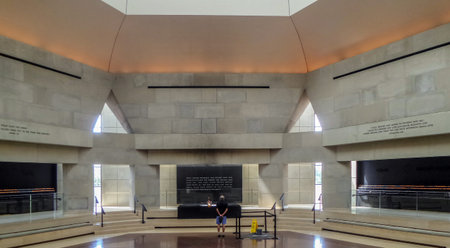 WASHINGTON DC, USA - SEPTEMBER 4, 2018: Internal view of the Holocaust Memorial Museum in Washington...