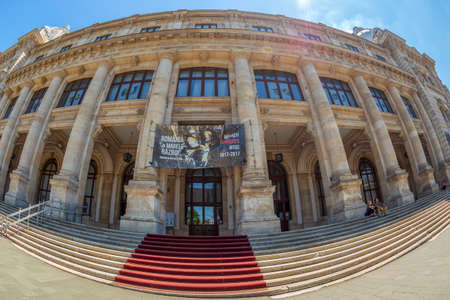 BUCHAREST, ROMANIA - JULY 16, 2018: The National Museum of Romanian History, located on Calea Victoriei, which contains Romanian historical artifacts from prehistoric times up to modern times.のeditorial素材