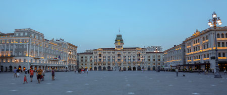 TRIESTE, ITALY - AUGUST 4, 2015: City Hall building (Comune di Triesti, Palazzo del Municipio, ) at...