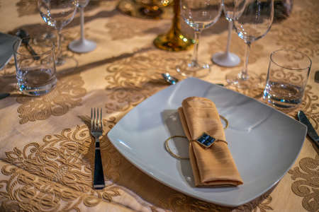 Special arrangement for the wedding dinner party.の写真素材