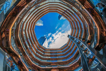 New York, USA - March 8, 2020: The Vessel, project by architect Thomas Heatherwick, also known as Hudson Yards Staircase, in Manhattan.のeditorial素材