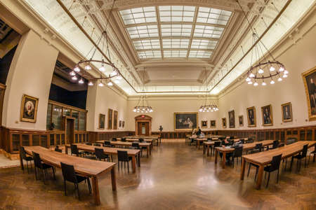 NEW YORK, USA-MARCH 7,2020: View of the interior of Public Library. With 53 million items and 92 locations is the second largest public library in the United States and the third largest in the world.のeditorial素材