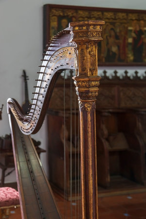 SANTO DOMINGO, DOMINICAN REPUBLIC-MARCH 13, 2020: Interior of the Alcazar de Colon, the historic palace of the governor, built in 1511-1514 by the son of Christopher Columbus. UNESCO World Heritage.のeditorial素材