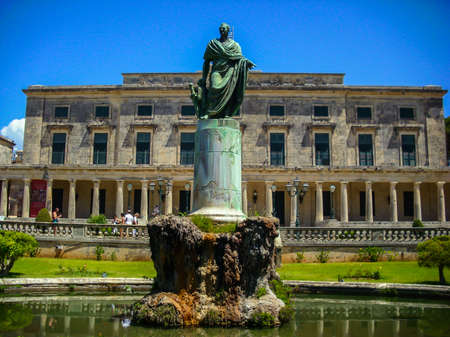 Corfu, Greece - June 09 2013 : tourist visiting museum of asian art housed in the Palace of St Michael and St George.のeditorial素材