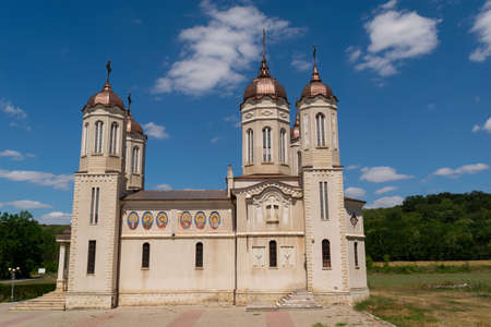 Constanta, Romania - August 04, 2020:  The Monastery of Saint Andrew Cave near Ion Corvin, Constanta, Romania.のeditorial素材