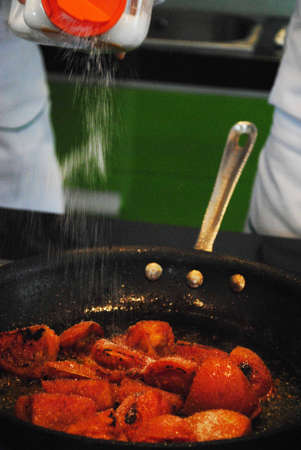 fried tomatoesの写真素材