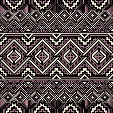 Abstract seamless background. Ornate geometric pattern. Ethnic motives. Vector illustration.のイラスト素材