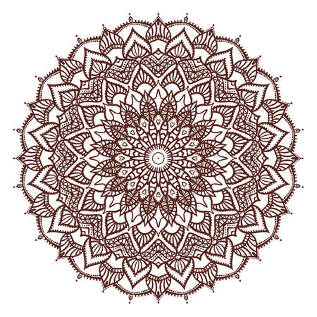 Mandala.  Doodle. Isolated illustration on white background.のイラスト素材