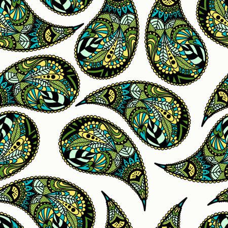 Turkish cucumbers. Seamless ornament for fabrics, wallpaper, background, web backdrop. Ethnic motifs. illustration.のイラスト素材