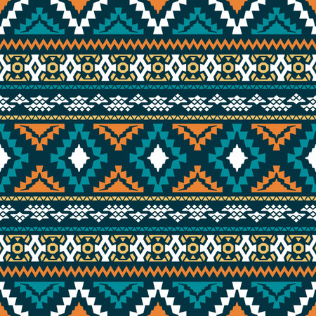 The classic geometric pattern. Ethnic and tribal motifs. Color vector illustration. Print for...