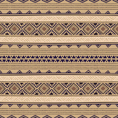 Seamless ethnic pattern. Geometric ornament.  illustration.のイラスト素材