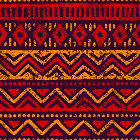 Seamless geometric pattern. Ethnic and tribal motifs. Grunge texture. Print for your textiles....