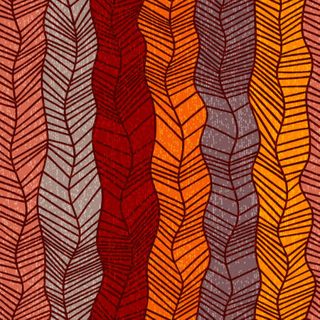 Vintage seamless pattern. Braided vertical braids drawn in the style of doodle. Grunge texture.のイラスト素材