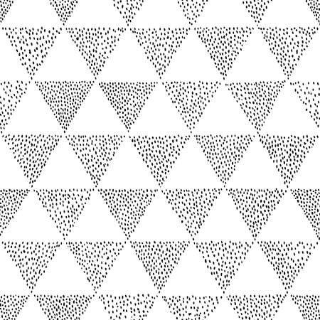 Cute seamless black and white pattern. Scandinavian print. Ornament polka dot.のイラスト素材