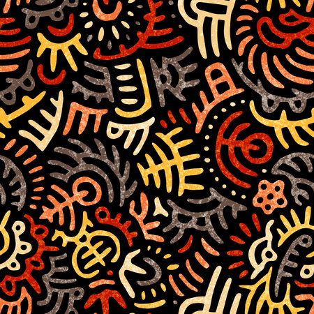 Seamless african pattern in patchwork style. Ethnic and tribal motives. Doodle ornament. Print for...