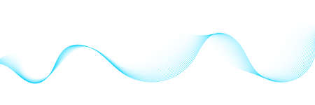 Abstract dynamic music wave. Technology background. Vector sound wave with blue lines.のイラスト素材