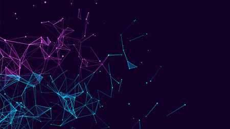 Cyber network connection structure. Technology connect big data. Vector science background. Business futuristic backdrop.のイラスト素材