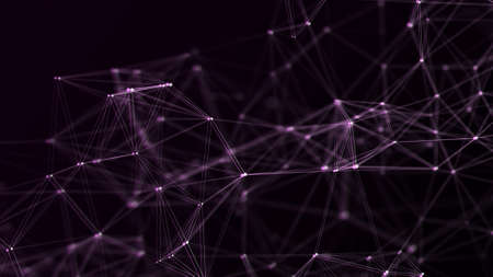 Glitch cyber network connection structure. technology connect big data. science background. Business futuristic backdrop. 3D rendering.の写真素材