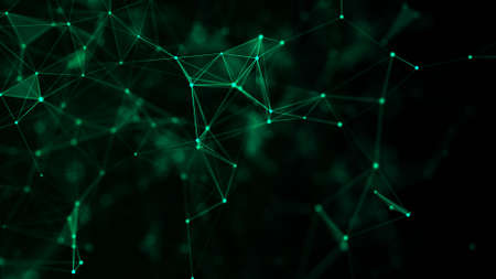 Cyber network connection structure. Technology connect big data. Science background. Business futuristic backdrop. 3D rendering.の写真素材