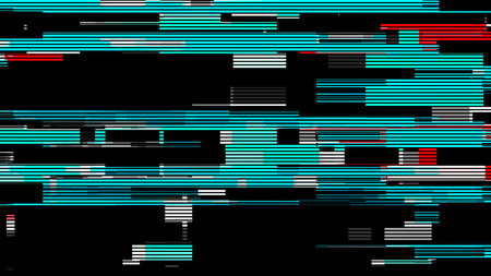 Hacked computer screen with glitch effect. Error templates with distortion lines. Abstract digital...