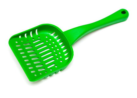 Green shovels animals isolated on a white backgroundの写真素材