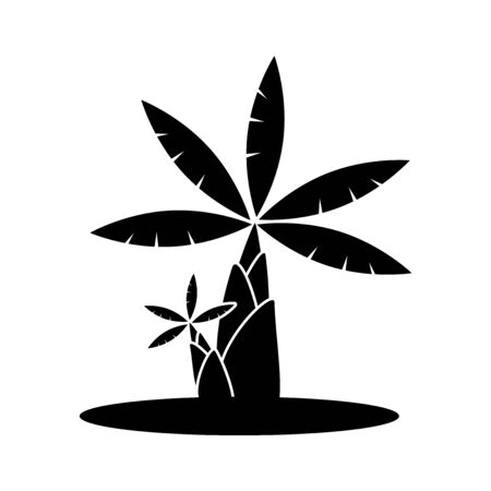 Banana tree vector iconのイラスト素材