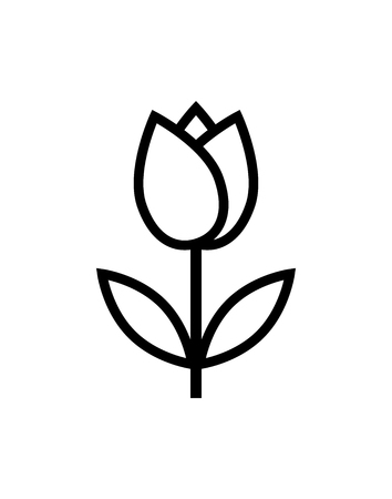 Tulip simple icon illustration.のイラスト素材